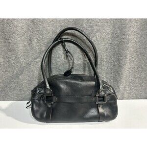 Bruno Magli Black Leather Baguette Harness Arm Bag Made In Italy